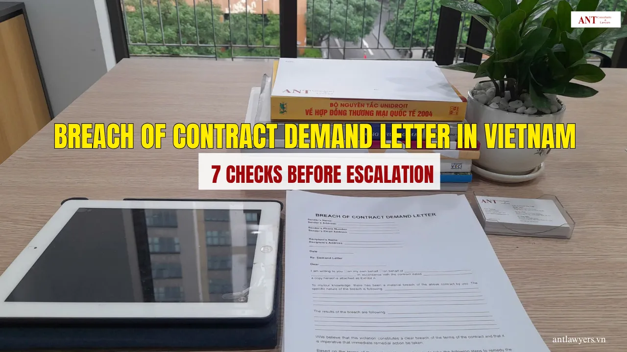Breach of Contract Demand Letter in Vietnam